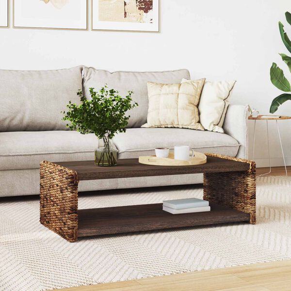 vidaXL Šoninis stalas Natūrali 44.5 x 45 x 45 cm