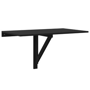 vidaXL Sulankstomas sieninis staliukas, juodas, 100x60x56cm, mediena