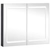 vidaXL Veidrodinė vonios spintelė su LED ap&scaron;vietimu, 80x12,2x68cm