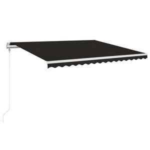 vidaXL Automatinė i&scaron;traukiama markizė, antracito spalvos, 450x350cm