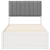 vidaXL Lovo rėmas su apmuštu galvūgaliu Šviesiai pilka 90 x 190 cm
