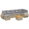 vidaXL Patio Sofa Set 6 vietos Mi&scaron;ri &scaron;viesiai ruda ir &scaron;viesiai pilka