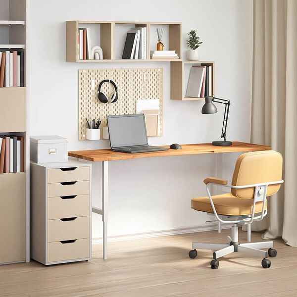 vidaXL Ra&scaron;omojo stalo stalvir&scaron;is, &scaron;viesiai rudas, ąžuolo, stačiakampis