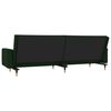 vidaXL Dvivietė sofa-lova su pakoja, tamsiai žalios spalvos, aksomas