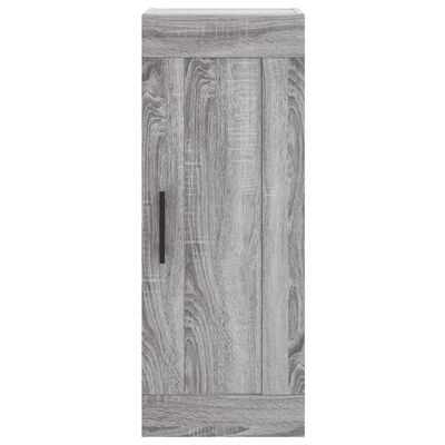 vidaXL Komoda, pilkos ąžuolo spalvos, 34,5x34x180cm, apdirbta mediena