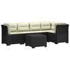 vidaXL 5-vietė sodo sofa su pagalvėlėmis Rataninio i&scaron;vaizdos PP