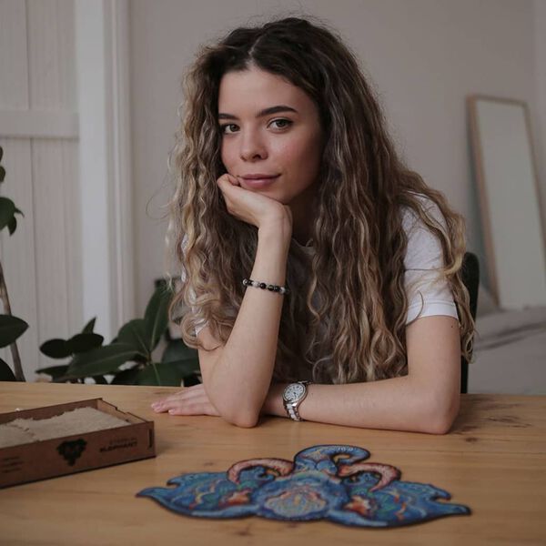 UNIDRAGON Medinė dėlionė Eternal Elephant, 299 detalės, 41x32cm