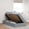 vidaXL Lova su daiktų laikymo vieta ir čiužiniu &Scaron;viesiai pilka