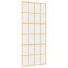 vidaXL Stumdomos durys, auksinės, 90x205cm, ESG stiklas ir aliuminis