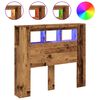 vidaXL LED galvūgalis, medienos, 120x18,5x103,5cm, apdirbta mediena