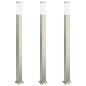 vidaXL &Scaron;viestuvai stulpeliams, 3 vnt., 110 cm, nerūdijantis plienas, IP44