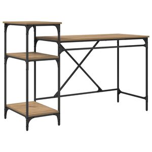 vidaXL Stalas Amatininkų ąžuolas 135 x 50 x 90 cm Apdirbta mediena