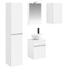 vidaXL Vonios spintos komplektas 5 pcs Balta 40 x 10,5 x 60,5 cm