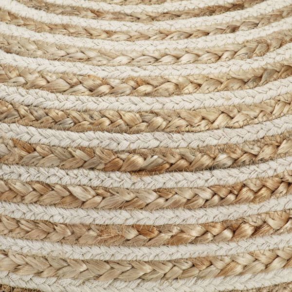 vidaXL Pufas, 40x45cm, džiutas, rankų darbo