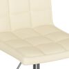 vidaXL Pasukamos valgomojo kėdės, 2vnt., kreminės spalvos, audinys