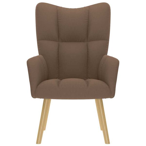 vidaXL Poilsio kėdė, rudos spalvos, audinys