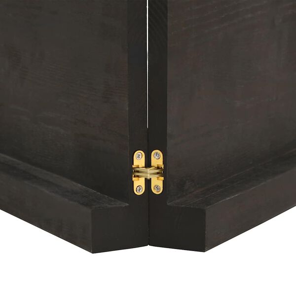 vidaXL Stalviršis, tamsiai ruda, 220x50x(2-6) cm, medienos masyvas