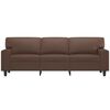 vidaXL Trivietė sofa, rudos spalvos, 180cm, dirbtinė oda