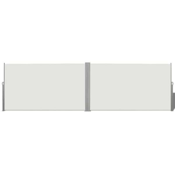 vidaXL Suskleidžiama Šoninė Pertvara, 180 x 600 cm, Kreminės Spalvos