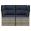 vidaXL | Sodo sofa | su pagalve Pilka 124 x 62 x 69cm poliratanas