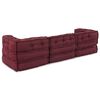 vidaXL Modulinė sofa 3 pcs Raudonmedis audinys
