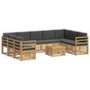 vidaXL Lauko sofos komplektas 8 pcs Balta ir antracito 59 x 59 x 37 cm