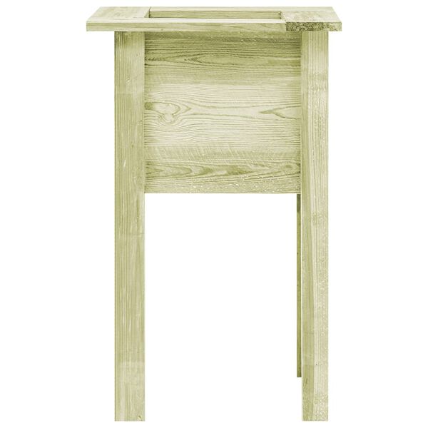 vidaXL Vazonas su kojelėmis, 50x50x80cm, pjautinė mediena, aukšta