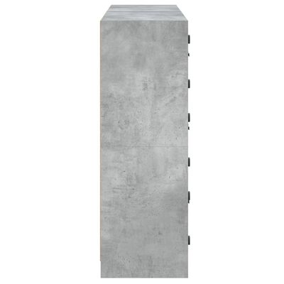 vidaXL Knygų spinta su durelėmis, betono pilka, 136x37x109cm, mediena