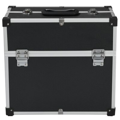 vidaXL Įrankių lagaminas, juodos spalvos, 38x22,5x34cm, aliuminis