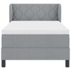 vidaXL Kiemas lova su čiužiniu &Scaron;viesiai pilka 100 x 200 cm audinys