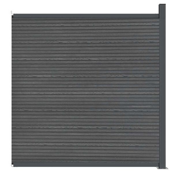 vidaXL Tvoros segmentas, pilkos spalvos, 173x186cm, WPC