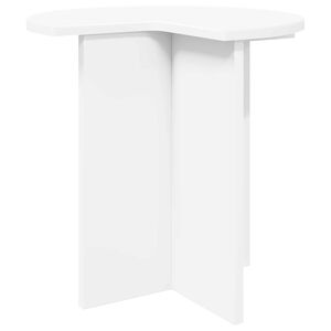 vidaXL &Scaron;oninis stalas Balta &Oslash; 39 x 38 cm Apdirbta mediena
