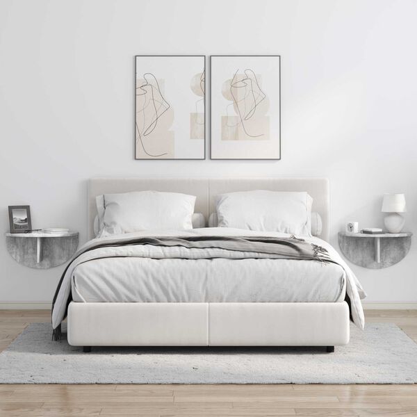 vidaXL Sieninė lentyna Betono pilka 48 x 24 x 24 cm Apdirbta mediena