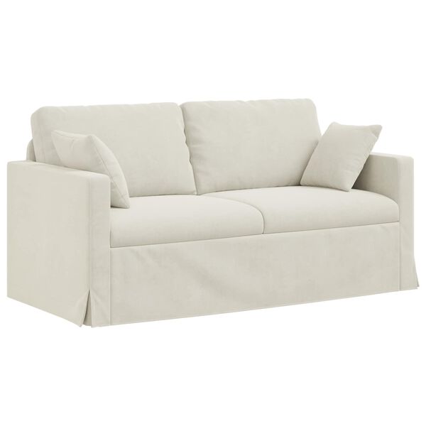 vidaXL Sofa Kreminė 158 x 78 x 80 cm Aksomas