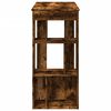 vidaXL Baro stalas su lentynomis, dūminis, 102x50x103,5cm, mediena