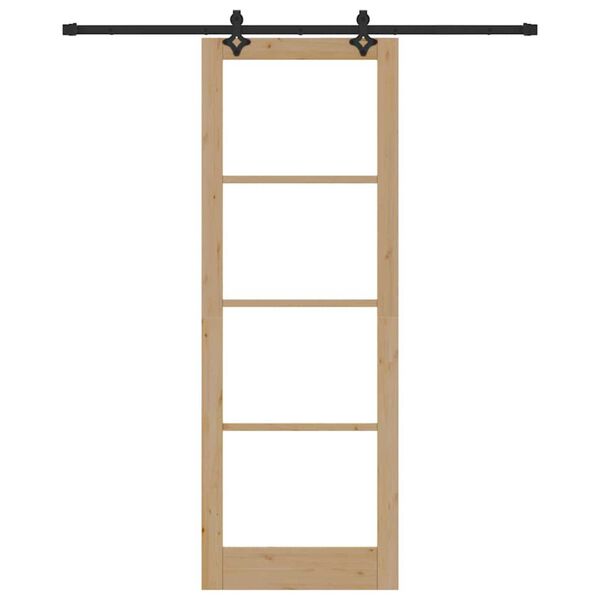 vidaXL Slankios durys ORKDAL Natūrali ir juoda 83 x 232 cm