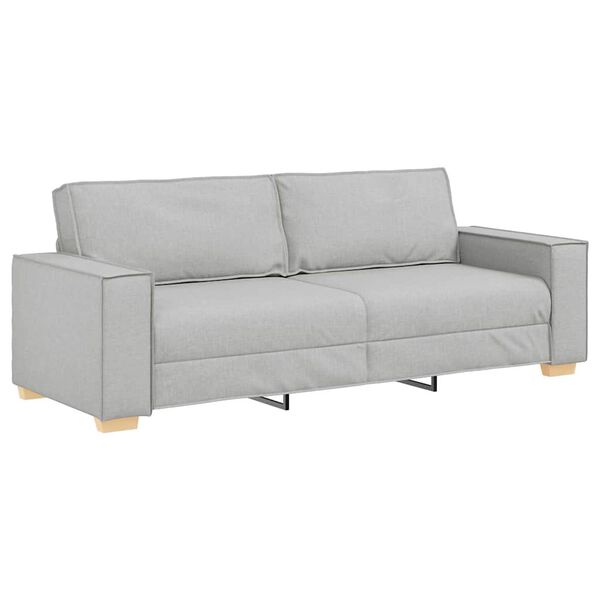vidaXL Trivietė sofa, debesų pilka, 180 cm, audinys