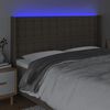 vidaXL Galvūgalis su LED, taupe spalvos, 183x16x118/128cm, audinys