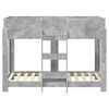 vidaXL Vaikų dvigulė lova Betono pilka 80 x 160 cm Apdirbta mediena