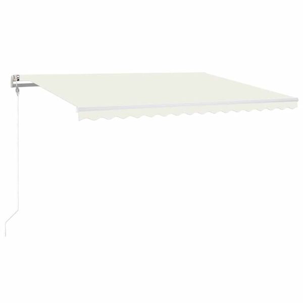 vidaXL Automatinė markizė su LED/vėjo jutikliu, kreminė, 400x300cm