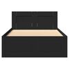 vidaXL Lovos rėmas su galvūgaliu be čiužinio, juodas, 90x200cm
