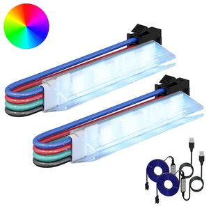 vidaXL LED juosta 4 pcs Juoda ir Balta 150 cm Varis ir plastikas
