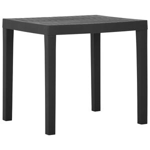 vidaXL Sodo stalas, pilkos spalvos, 79x65x72cm, plastikas