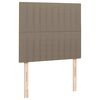 vidaXL Lova su spyruoklėmis/čiužiniu/LED, taupe, 120x190cm, audinys