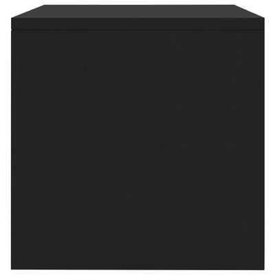 vidaXL Naktinė spintelė, juodos spalvos, 40x30x30cm, apdirbta mediena