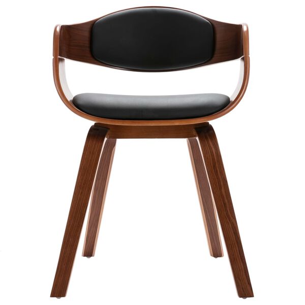 vidaXL Valgomojo kėdės, 6vnt., i&scaron;lenkta mediena ir dirbtinė oda