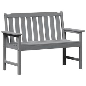 vidaXL Sodo suolas &Scaron;viesiai pilka 120 x 59 x 88 cm HDPE