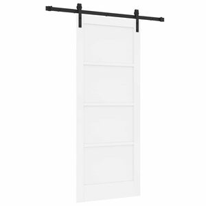 vidaXL Slankios durys Balta 83 x 202 cm Pu&scaron;ies medienos masyvas
