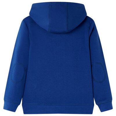 Vaikiškas sportinis megztinis su gobtuvu, tamsiai mėlynas, 92 dydžio