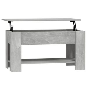 vidaXL Kavos staliukas, betono pilkas, 101x49x52cm, apdirbta mediena